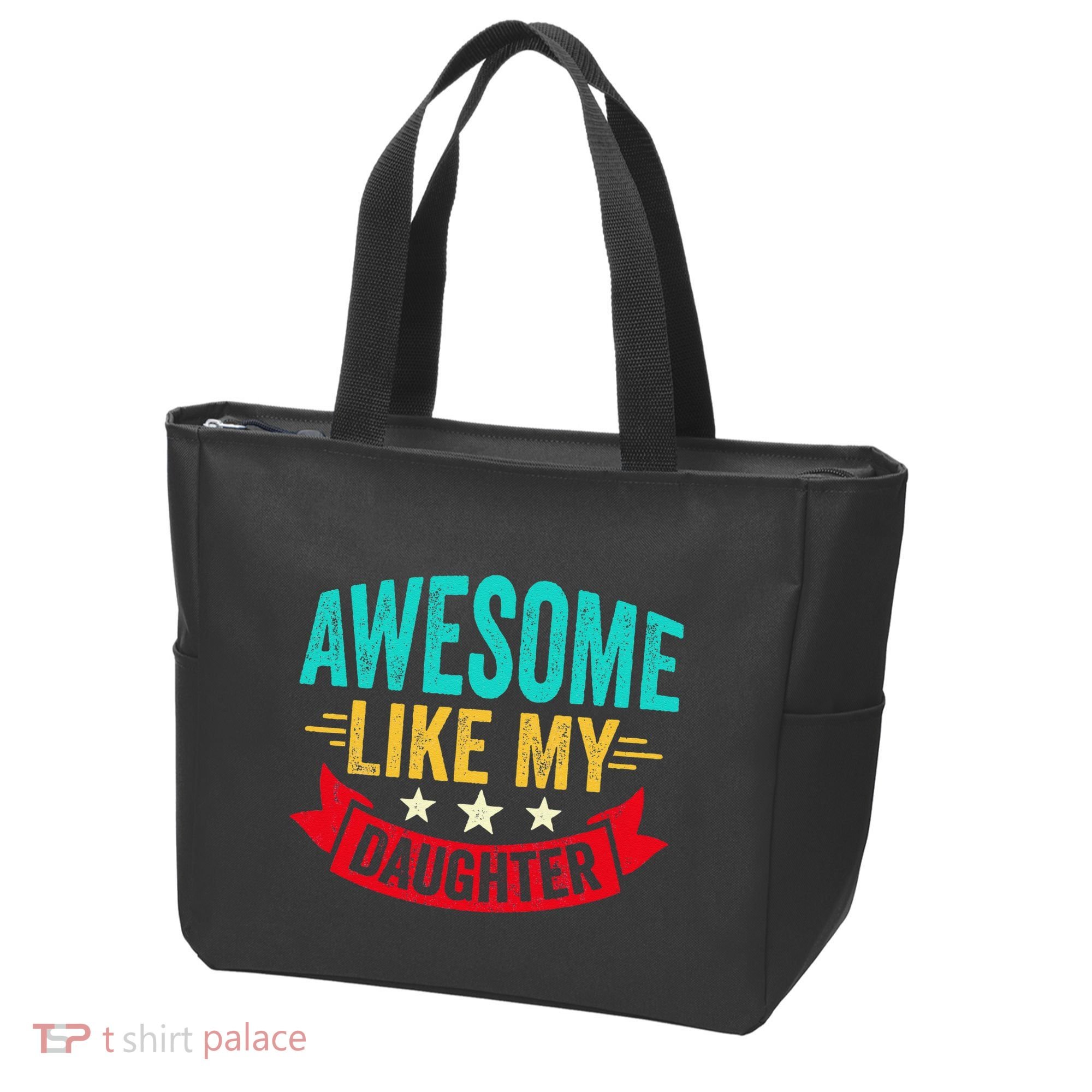 Awesome Like My Daughter Man Dad Funny Fathers Day Tote Bag