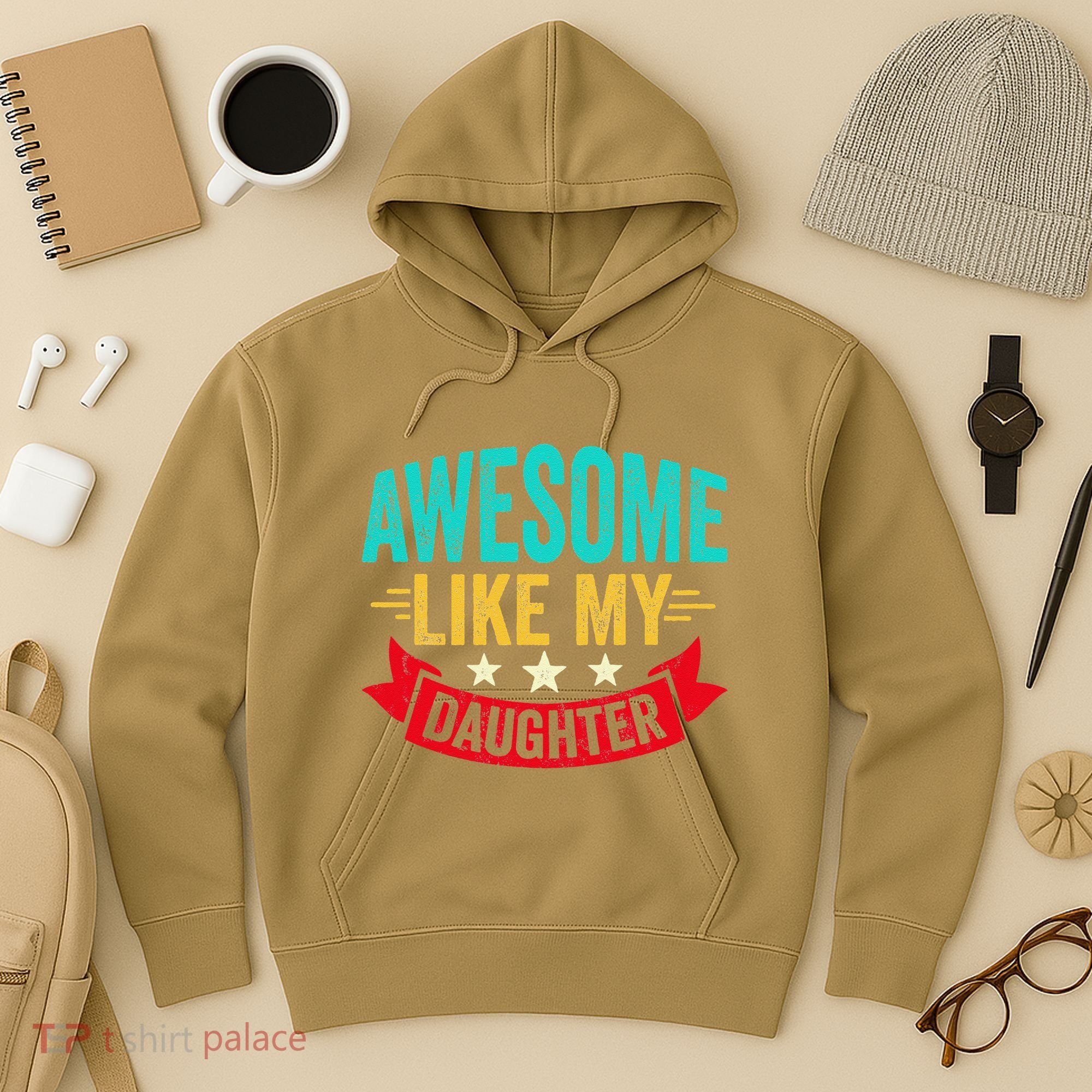 Awesome Like My Daughter Man Dad Funny Fathers Day Hoodie
