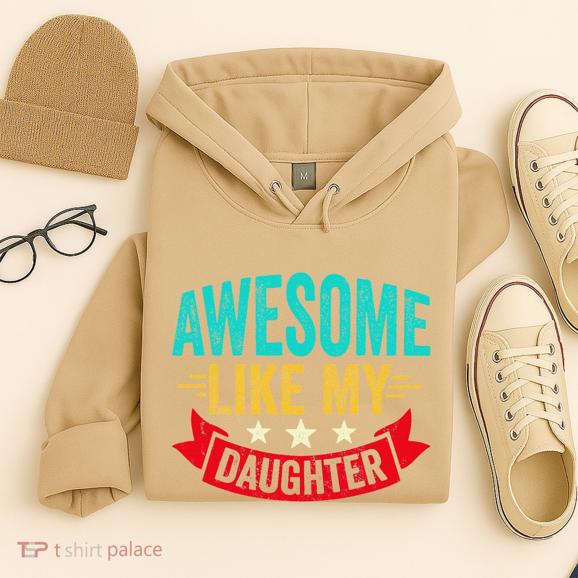 Awesome Like My Daughter Man Dad Funny Fathers Day Hoodie
