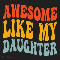 Awesome Like My Daughter Funny Mothers Fathers Day Mom Dad Golf Towel thumb 3