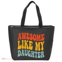 Awesome Like My Daughter Funny Mothers Fathers Day Mom Dad Tote Bag thumb 0