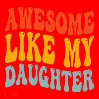 Awesome Like My Daughter Funny Mothers Fathers Day Mom Dad Santa Hat thumb 1