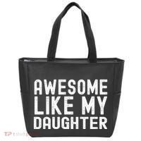 Awesome Like My Daughter Funny Mothers Fathers Day Dad Mom Tote Bag thumb 0