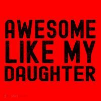 Awesome Like My Daughter Funny Mothers Fathers Day Dad Mom Santa Hat thumb 1