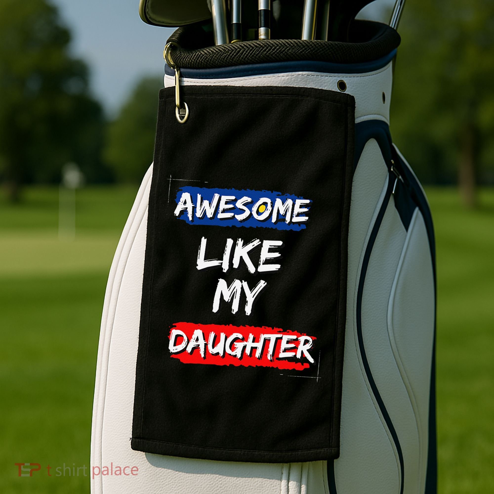 Awesome Like My Daughter Gifts Man Funny Fathers Day Dad Golf Towel