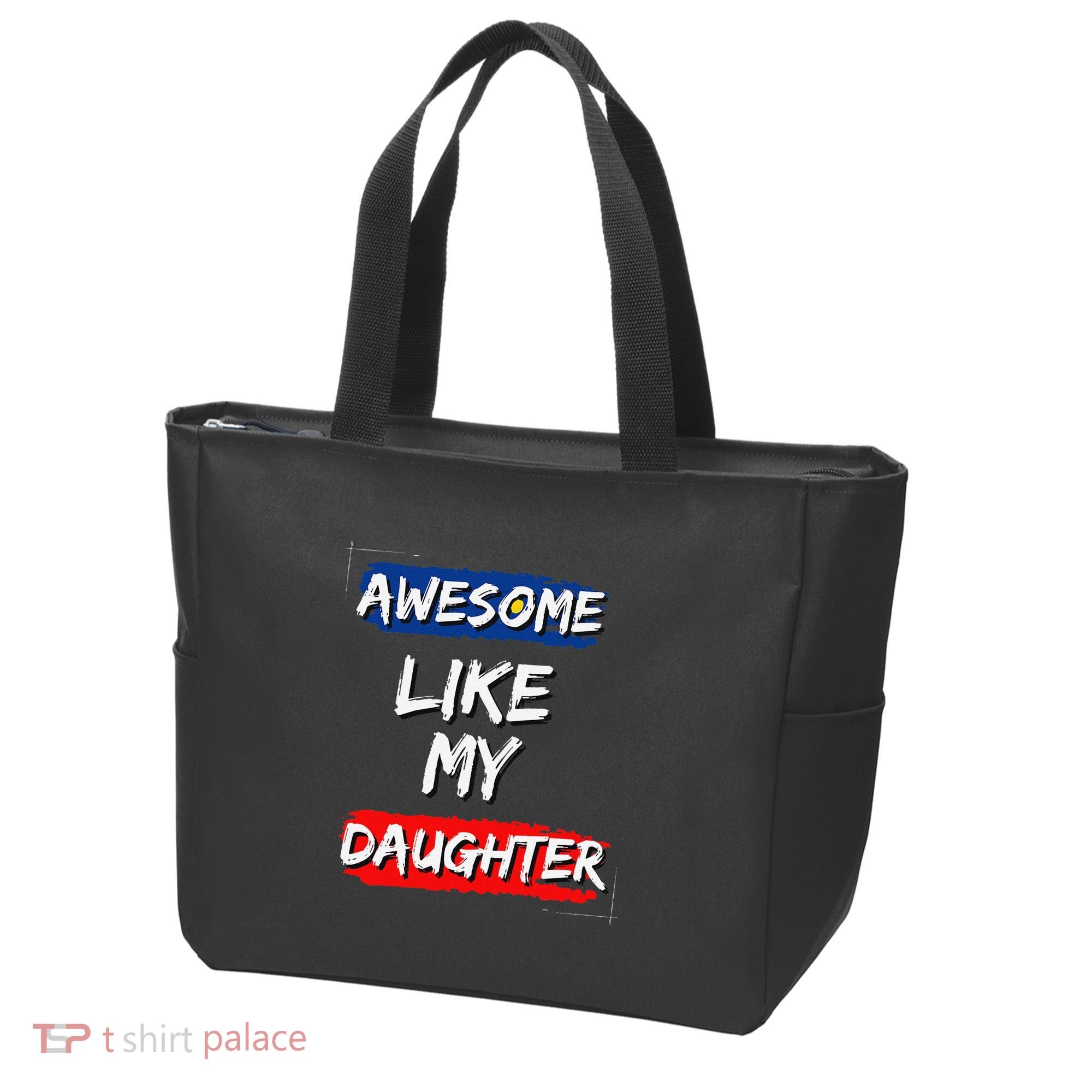 Awesome Like My Daughter Gifts Man Funny Fathers Day Dad Tote Bag