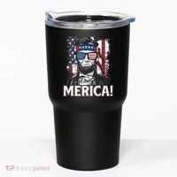 Abraham Lincoln Merica USA American Flag 4th of July Tumbler thumb 0