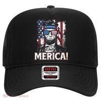 Abraham Lincoln Merica USA American Flag 4th of July Hat thumb 0