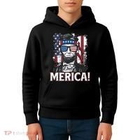 Abraham Lincoln Merica USA American Flag 4th of July Kids Hoodie thumb 4