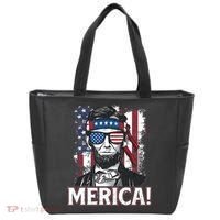 Abraham Lincoln Merica USA American Flag 4th of July Tote Bag thumb 0