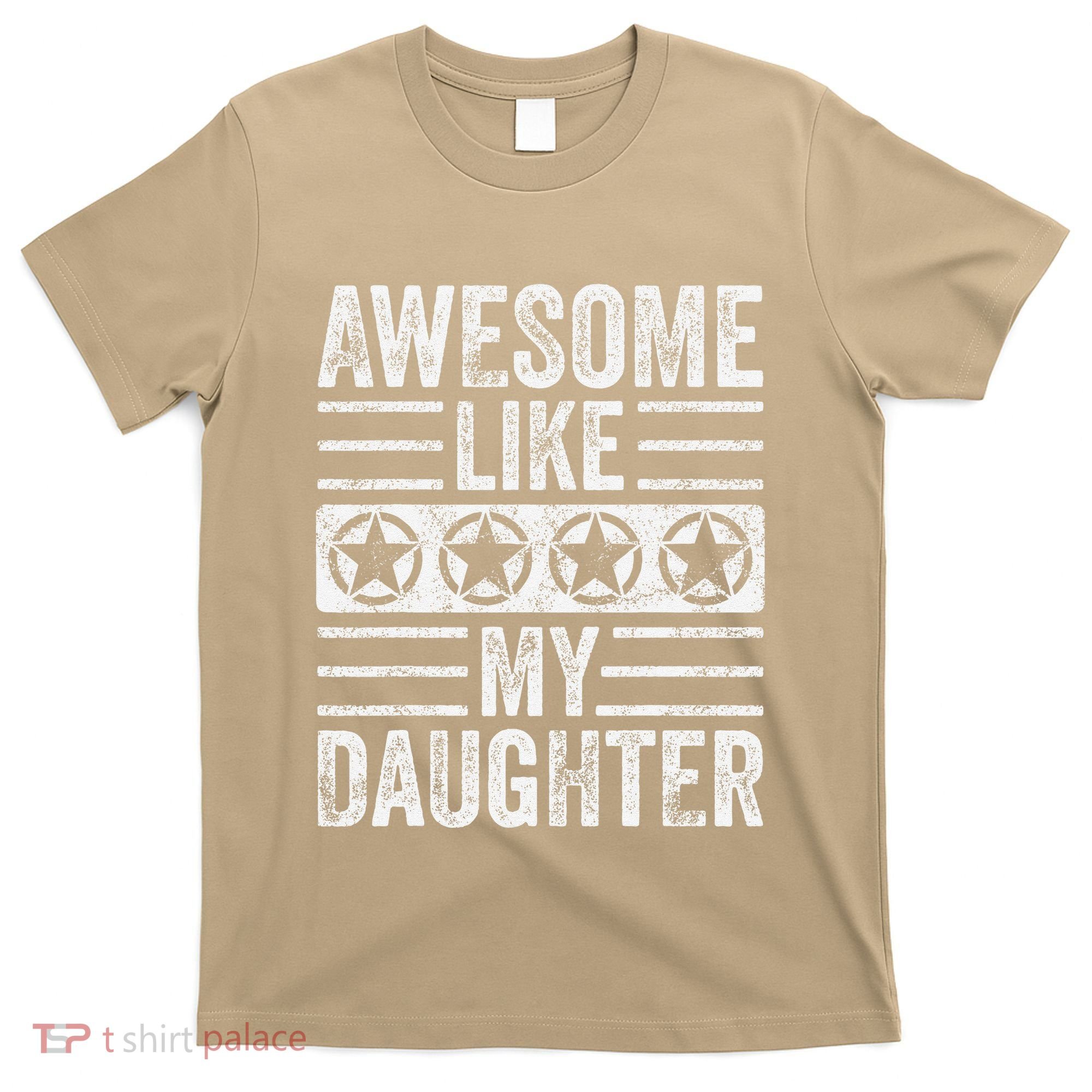 Awesome Like My Daughter Funny Vintage Father Mom Dad Joke T-Shirt