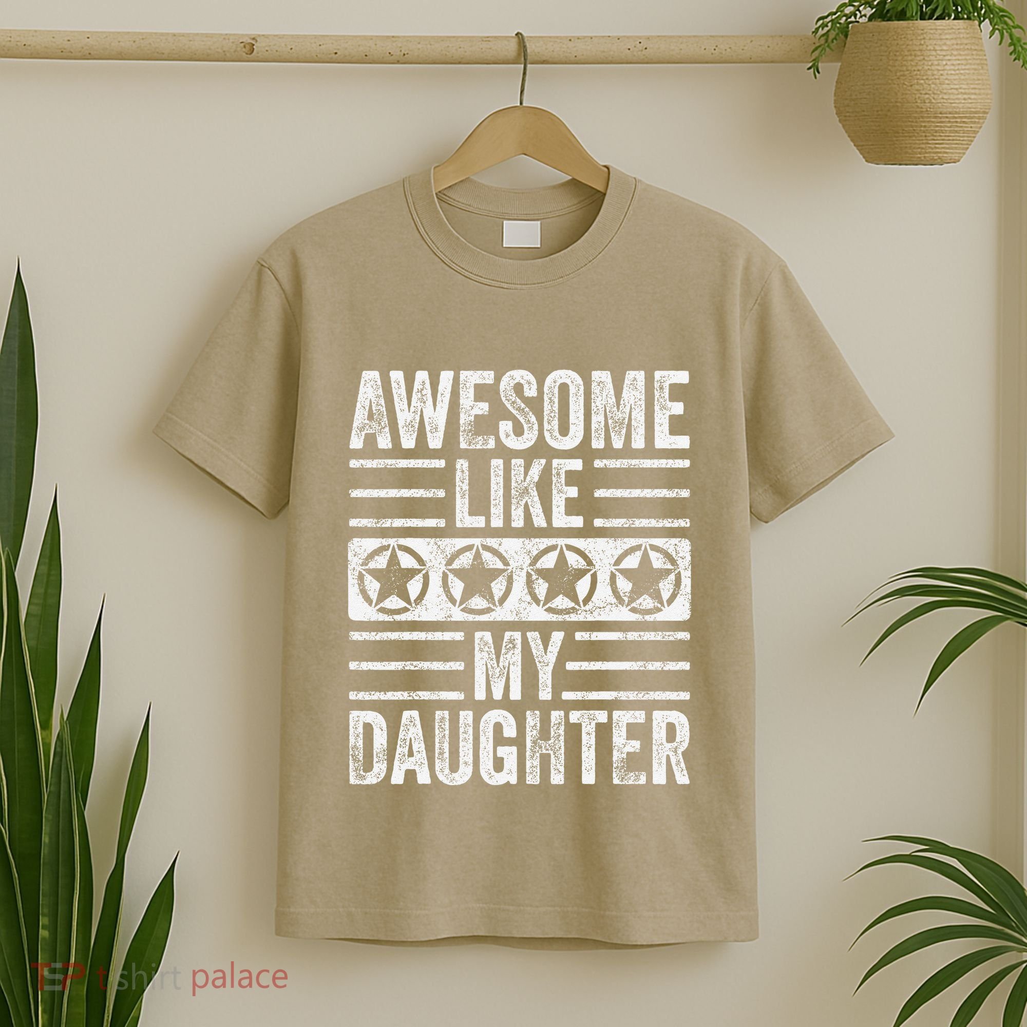 Awesome Like My Daughter Funny Vintage Father Mom Dad Joke T-Shirt