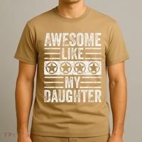 Awesome Like My Daughter Funny Vintage Father Mom Dad Joke T-Shirt thumb 3