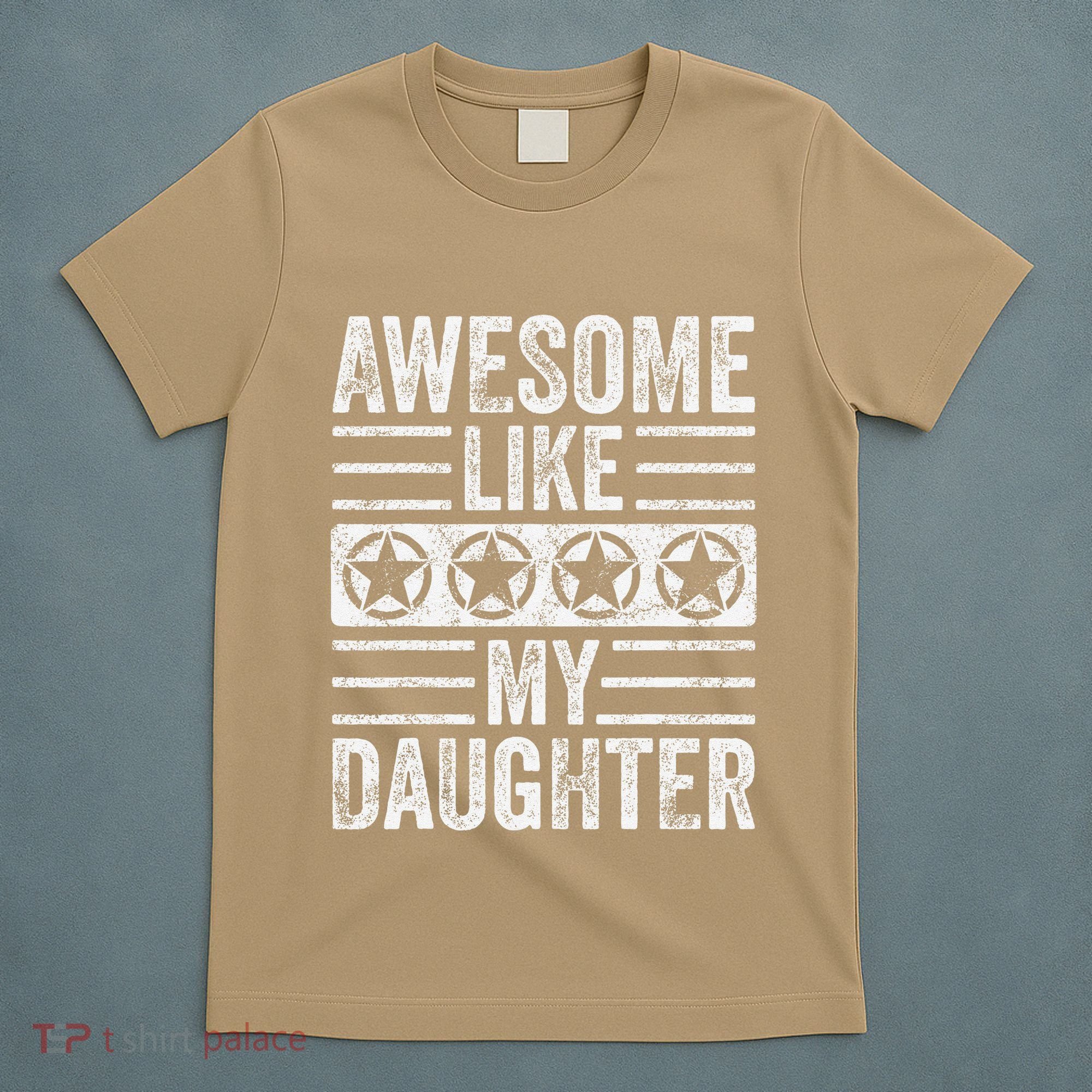 Awesome Like My Daughter Funny Vintage Father Mom Dad Joke T-Shirt