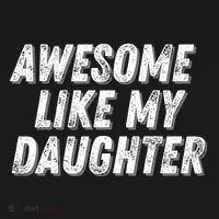 Awesome Like My Daughter Funny Present Fathers Mothers Day Ornament thumb 1