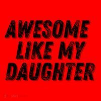 Awesome Like My Daughter Funny Present Fathers Mothers Day Santa Hat thumb 1