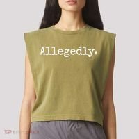 Allegedly Lawyer Meaningful Garment-Dyed Women's Muscle Tee thumb 2