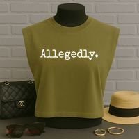 Allegedly Lawyer Meaningful Garment-Dyed Women's Muscle Tee thumb 3