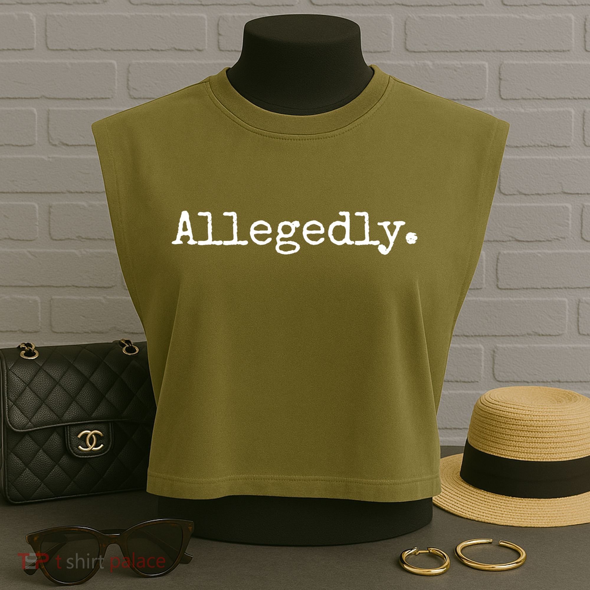 Allegedly Lawyer Meaningful Garment-Dyed Women's Muscle Tee
