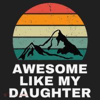 Awesome Like My Daughter Gift Funny FatherS Day Beanie thumb 2
