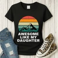 Awesome Like My Daughter Gift Funny FatherS Day Women's T-Shirt thumb 3