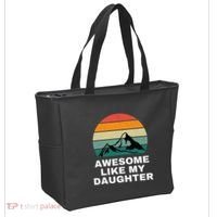 Awesome Like My Daughter Gift Funny FatherS Day Tote Bag thumb 2