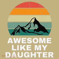 Awesome Like My Daughter Gift Funny FatherS Day Mousepad thumb 1