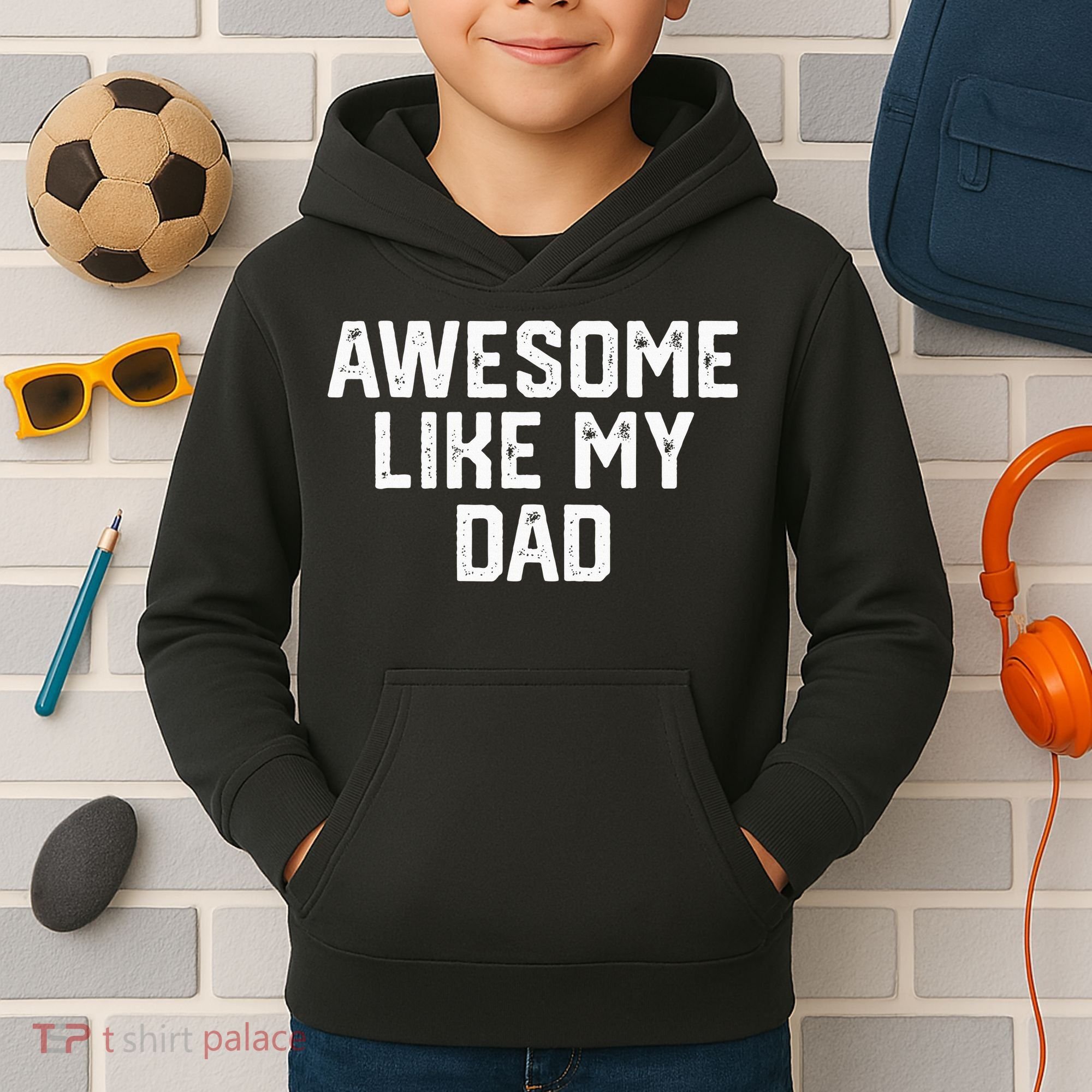 Awesome Like My Dad Father Kids Hoodie