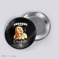 Awesome Like My Daughter. Lion Dad Lion Daughter. Button thumb 0