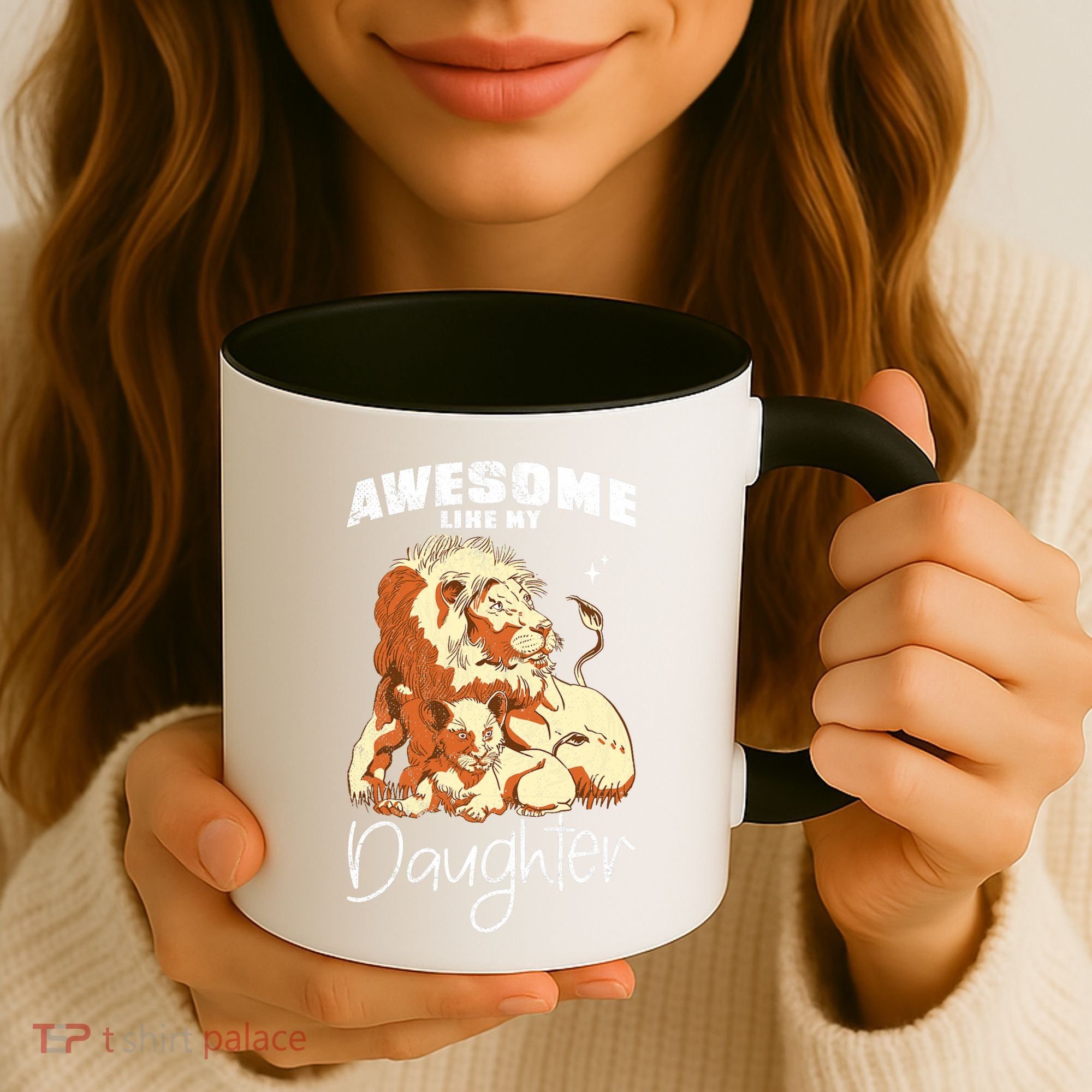 Awesome Like My Daughter. Lion Dad Lion Daughter. Coffee Mug
