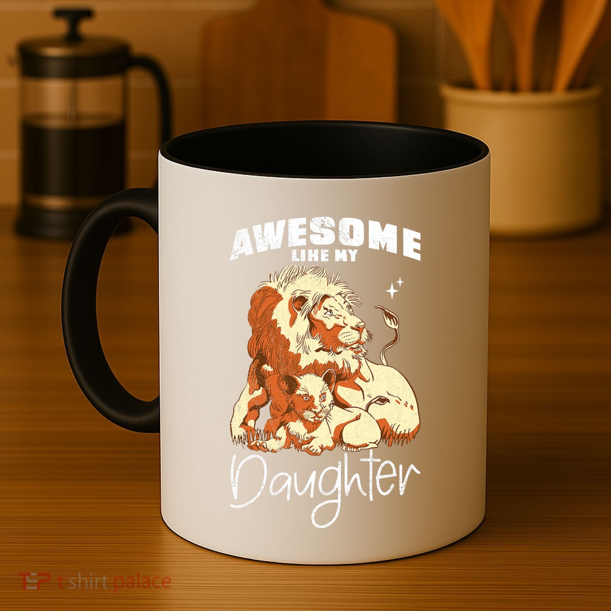 Awesome Like My Daughter. Lion Dad Lion Daughter. Coffee Mug