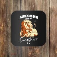 Awesome Like My Daughter. Lion Dad Lion Daughter. Coaster thumb 0