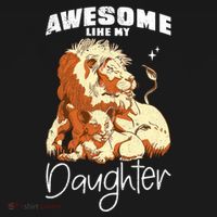 Awesome Like My Daughter. Lion Dad Lion Daughter. Mousepad thumb 1