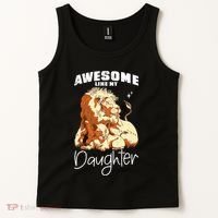 Awesome Like My Daughter. Lion Dad Lion Daughter. Tank Top thumb 2