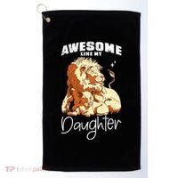 Awesome Like My Daughter. Lion Dad Lion Daughter. Golf Towel thumb 0