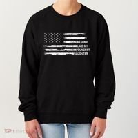 Awesome Like My Youngest Daughter Fathers Day Dad Joke Women's Sweatshirt thumb 0