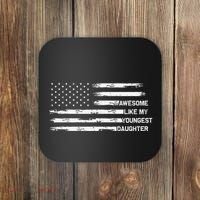 Awesome Like My Youngest Daughter Fathers Day Dad Joke Coaster thumb 0