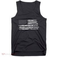 Awesome Like My Youngest Daughter Fathers Day Dad Joke Tank Top thumb 0