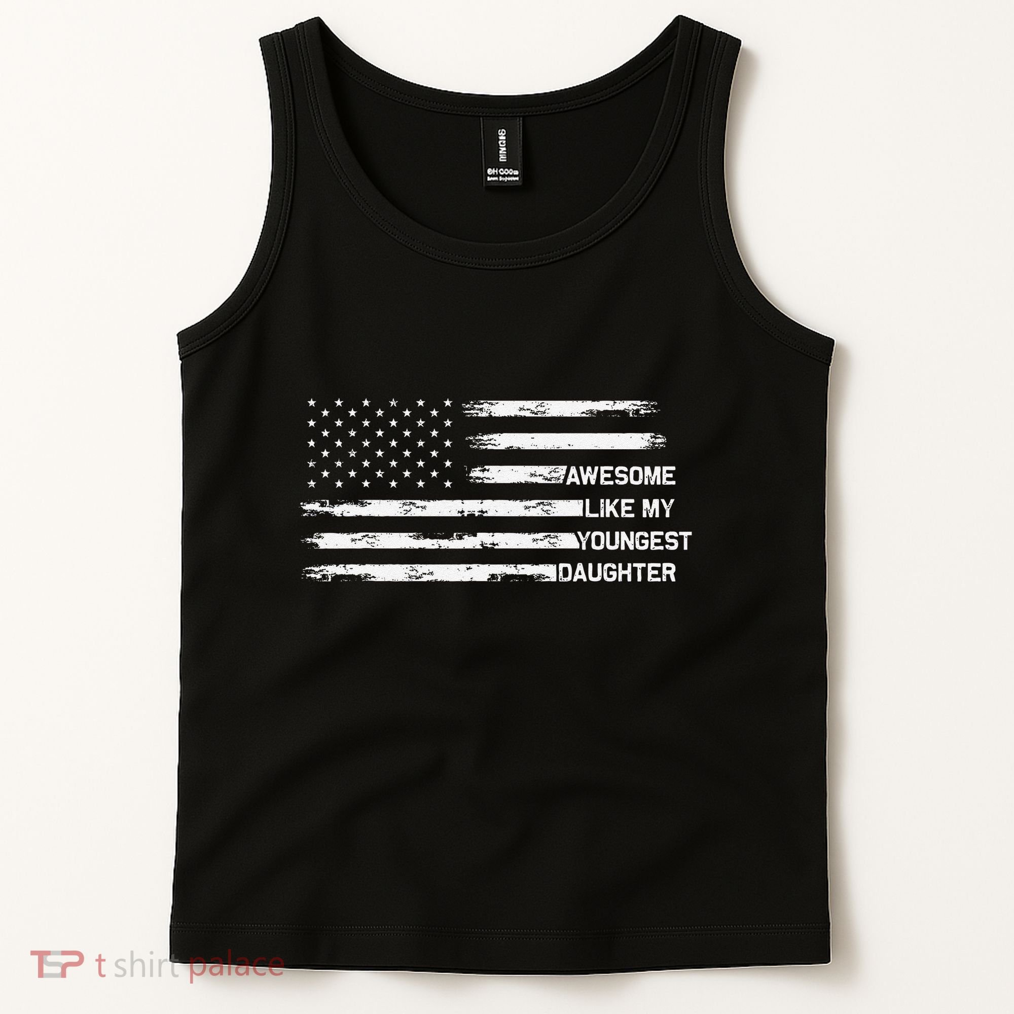 Awesome Like My Youngest Daughter Fathers Day Dad Joke Tank Top