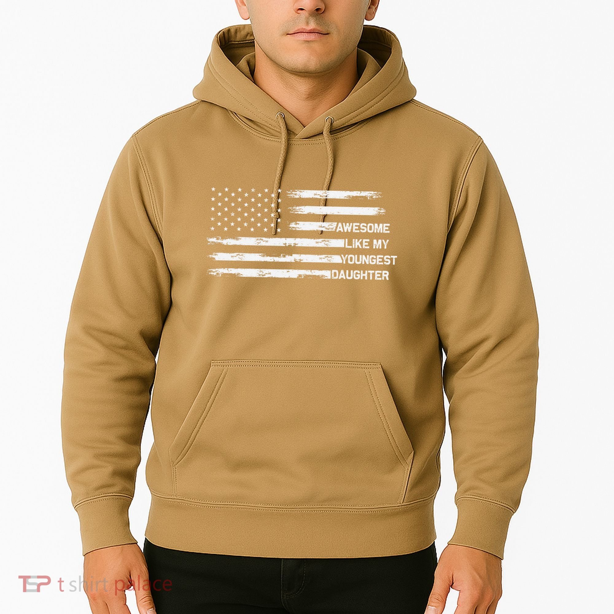 Awesome Like My Youngest Daughter Fathers Day Dad Joke Hoodie