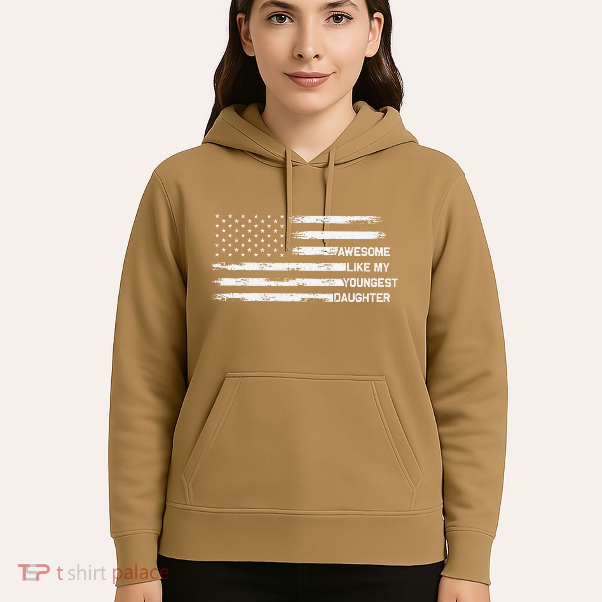 Awesome Like My Youngest Daughter Fathers Day Dad Joke Hoodie
