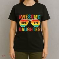 Awesome Like My Daughter Funny Vintage Father Mom Dad Joke T-Shirt thumb 4