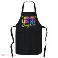 Awesome Like My Daughter Funny Fathers Day Dad Tie Dye Apron thumb 0