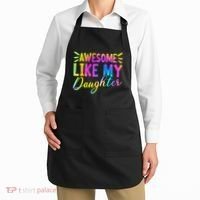 Awesome Like My Daughter Funny Fathers Day Dad Tie Dye Apron thumb 2