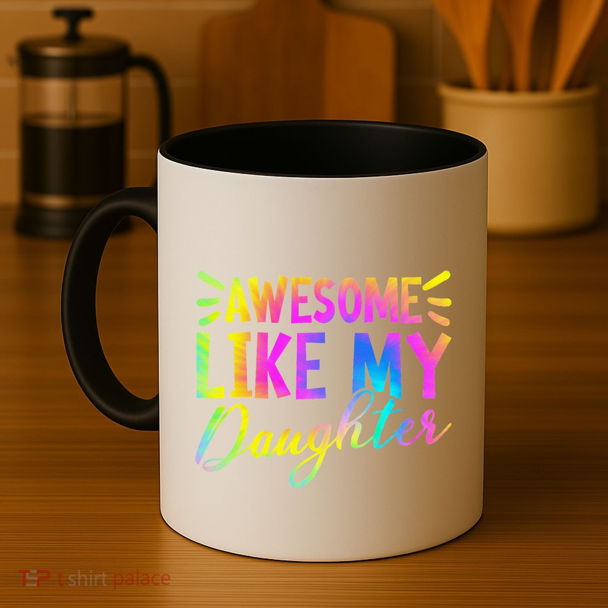 Awesome Like My Daughter Funny Fathers Day Dad Tie Dye Coffee Mug