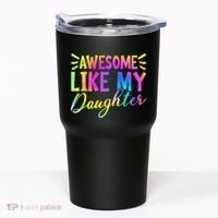 Awesome Like My Daughter Funny Fathers Day Dad Tie Dye Tumbler thumb 0