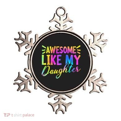 Awesome Like My Daughter Funny Fathers Day Dad Tie Dye Ornament