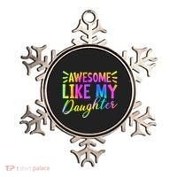 Awesome Like My Daughter Funny Fathers Day Dad Tie Dye Ornament thumb 0