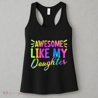 Awesome Like My Daughter Funny Fathers Day Dad Tie Dye Women's Tank Top thumb 3