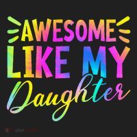 Awesome Like My Daughter Funny Fathers Day Dad Tie Dye Golf Towel thumb 3